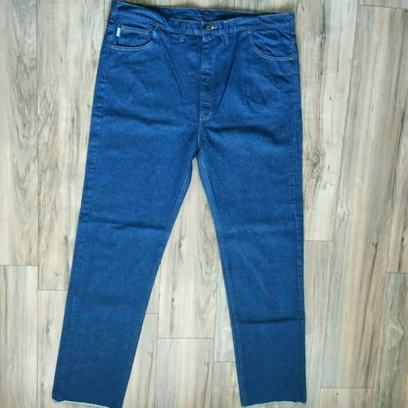 Carhartt Other - Carhartt Unhemmed Jeans Mens Size 44 Dark Wash